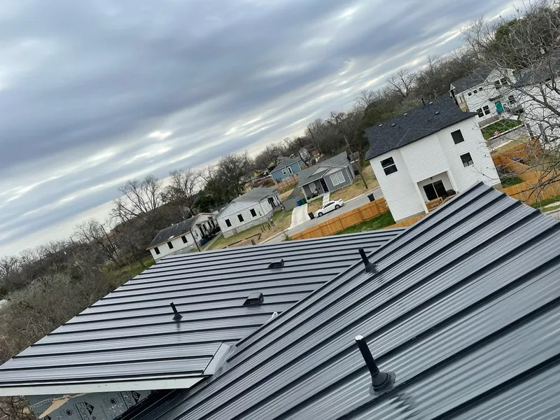 Standing seam metal roof panels with vents for Skylight Repair in City of Orange